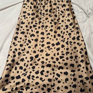 Renee C. Tan and Black Leopard A-Line Skirt